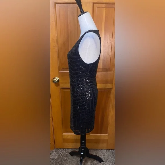 NWOT Rhapsody Embellished Geometric Print Dress - Picture 3 of 6